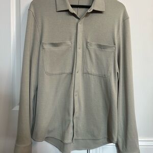 Lululemon Beige Snap Button-Up Shirt